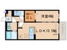 フィエスタ２号館 1LDKの間取り