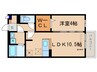 フィエスタ２号館 1LDKの間取り