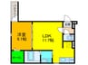 フジパレス高石駅西Ⅲ番館 1LDKの間取り