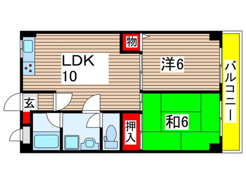 間取図 ｸﾚ-ﾙ武庫之荘