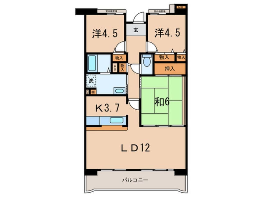 間取図 アルビス池田１０８号棟
