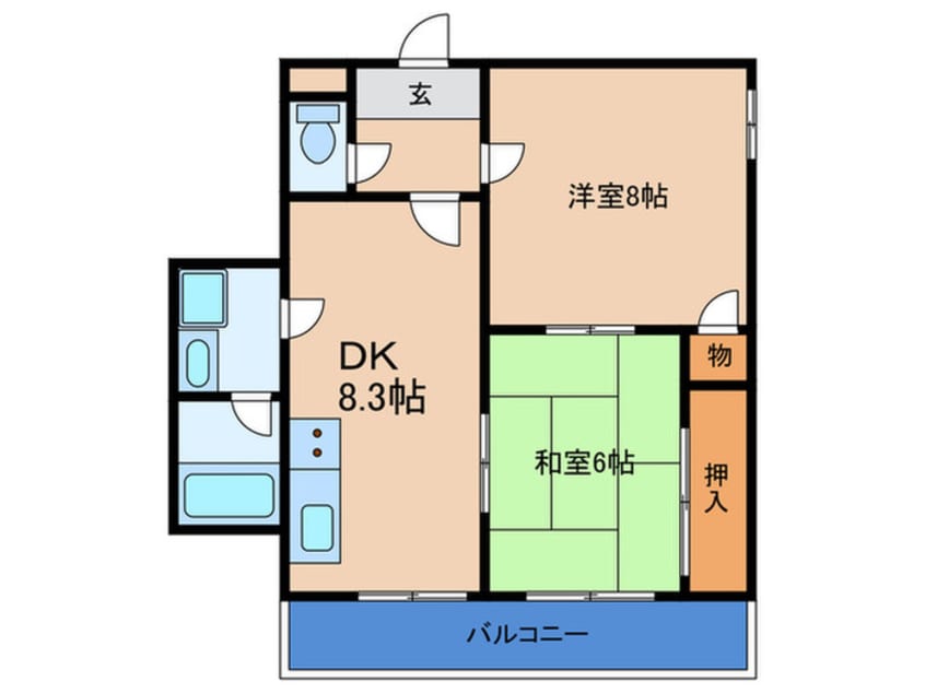 間取図 リバ－サイド大昭