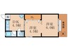 ルネ横木 2DKの間取り
