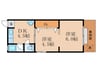 ルネ横木 2DKの間取り