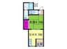 平野本町浅田様住宅 1DKの間取り