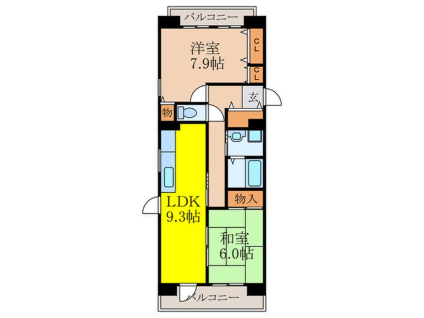 間取図 アルビス池田１０２号棟