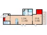 Maison de prado 1LDKの間取り