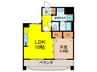 帝塚山クレバ－ビルⅡ 1LDKの間取り