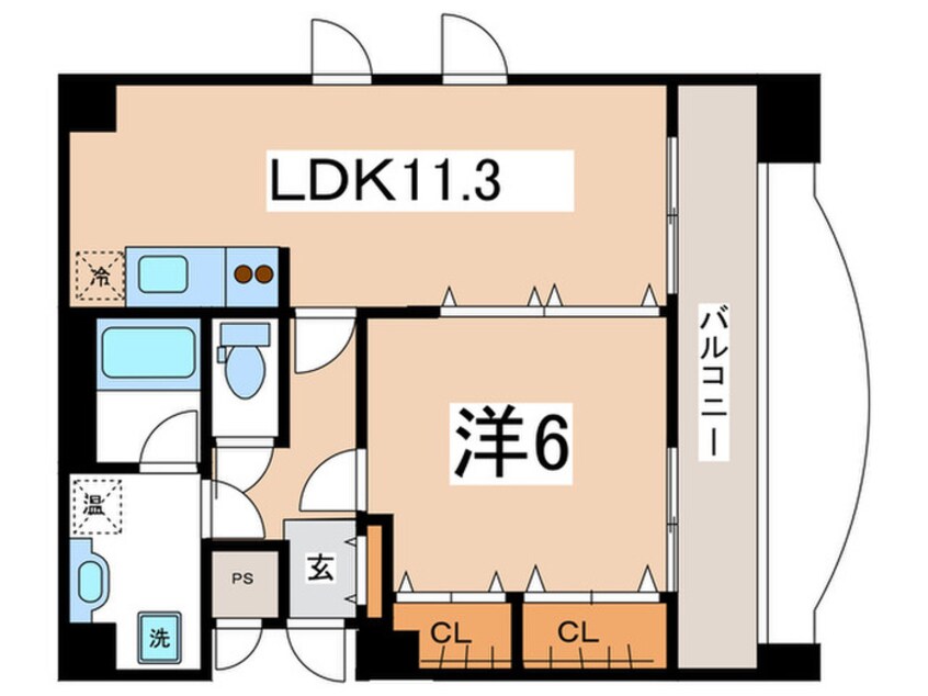 間取図 帝塚山クレバ－ビルⅡ