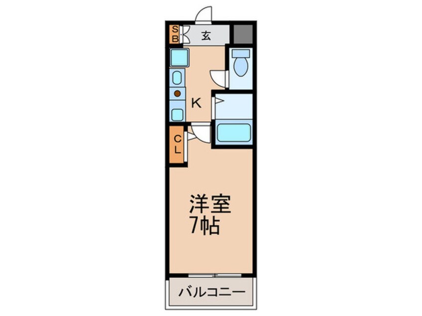 間取図 エスリード南森町駅前(407)