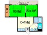 アロ－ハイツ 2DKの間取り
