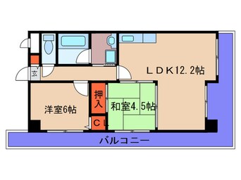 間取図 阪神ﾊｲｸﾞﾚ-ﾄﾞﾏﾝｼｮﾝ１５番館