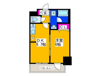 間取図 エステムコート大阪新町（402）