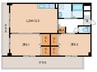 グランベール桂6番館 2LDKの間取り