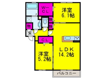 間取図 ノア・パークくさべ　B棟