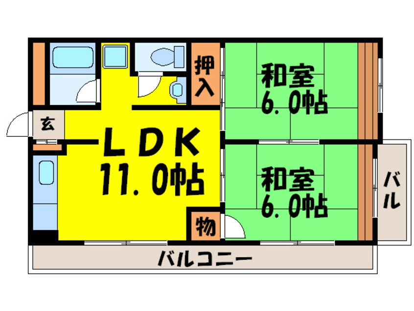 間取図 ビスタ南千里