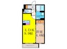 Ｌｉｅｂｅ岸部 1LDKの間取り