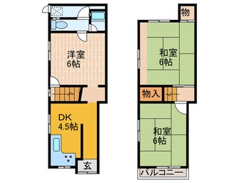 間取図 岸和田3丁目貸家