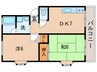 フェリスワン 2DKの間取り