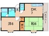 フェリスワン 2DKの間取り