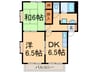 カーサ西須磨 Ａ棟 2DKの間取り