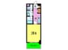 ｉｎｇＣＡＳＡ甲南 1Kの間取り