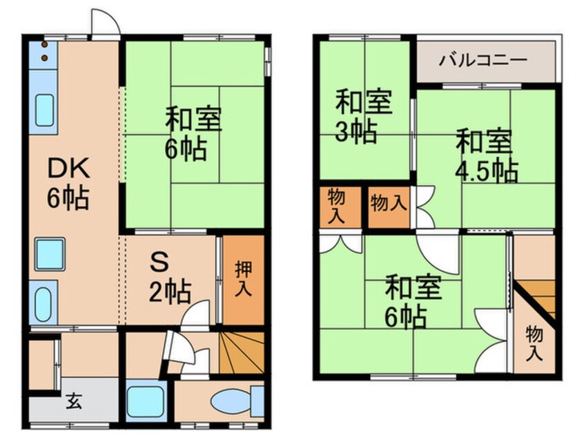 間取図 大東市御供田1丁目貸家