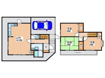 間取図 日吉台六番町　舟橋邸貸家