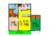 サンスクエア千里万博B棟 2LDKの間取り