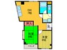 奈良本マンション 2DKの間取り