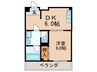 ハイツキシモト 1DKの間取り