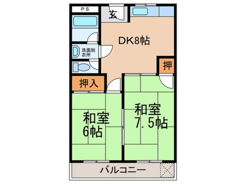 間取図 岡ハイツ南棟