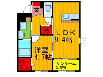 間取図 クリール　ボッシュT＆K