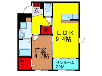 間取図 クリール　ボッシュT＆K