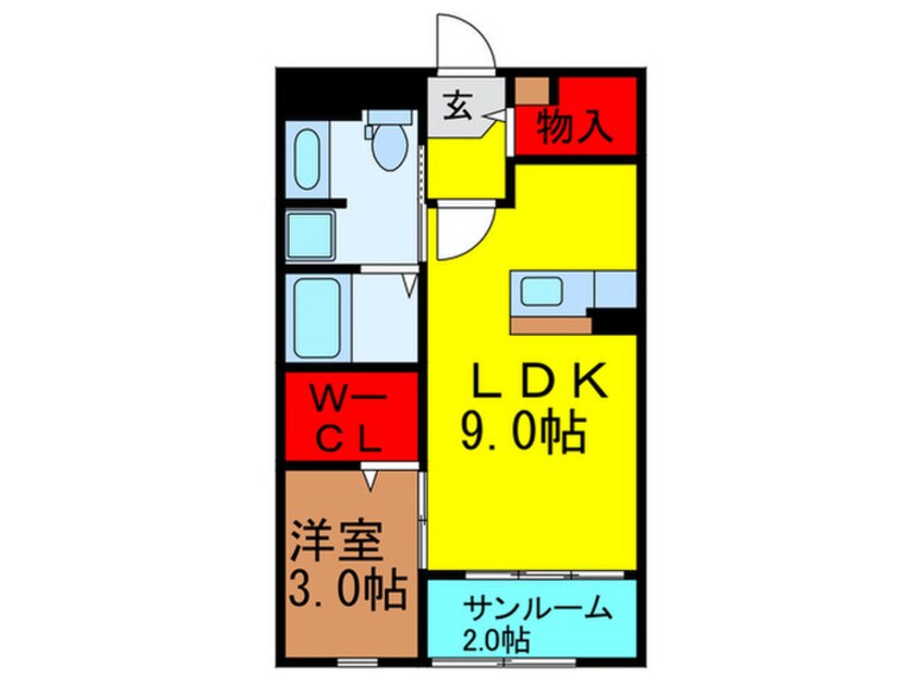 間取図 クリール　ボッシュT＆K