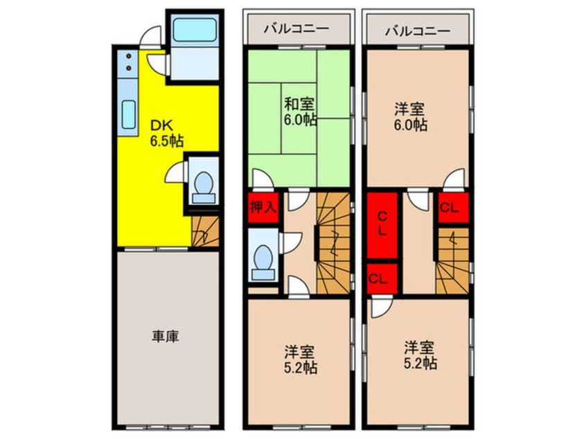 間取図 総持寺駅前貸家