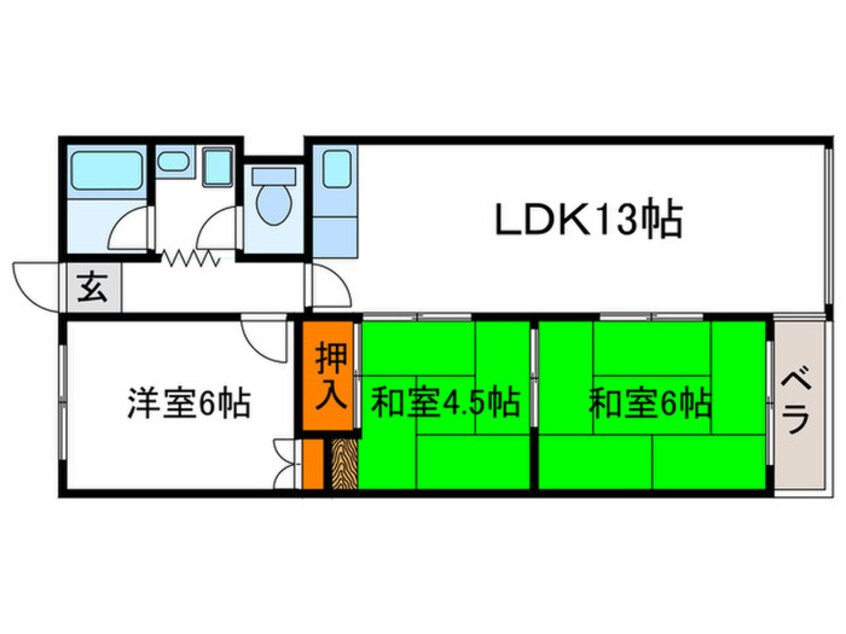 間取図 カストルム洛北