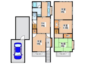 間取図 桜ケ丘北町貸家