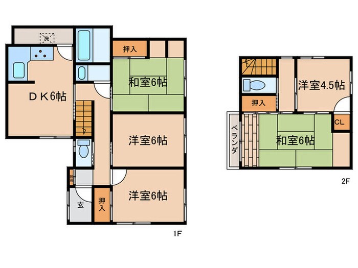 間取り図 霞ケ丘貸家