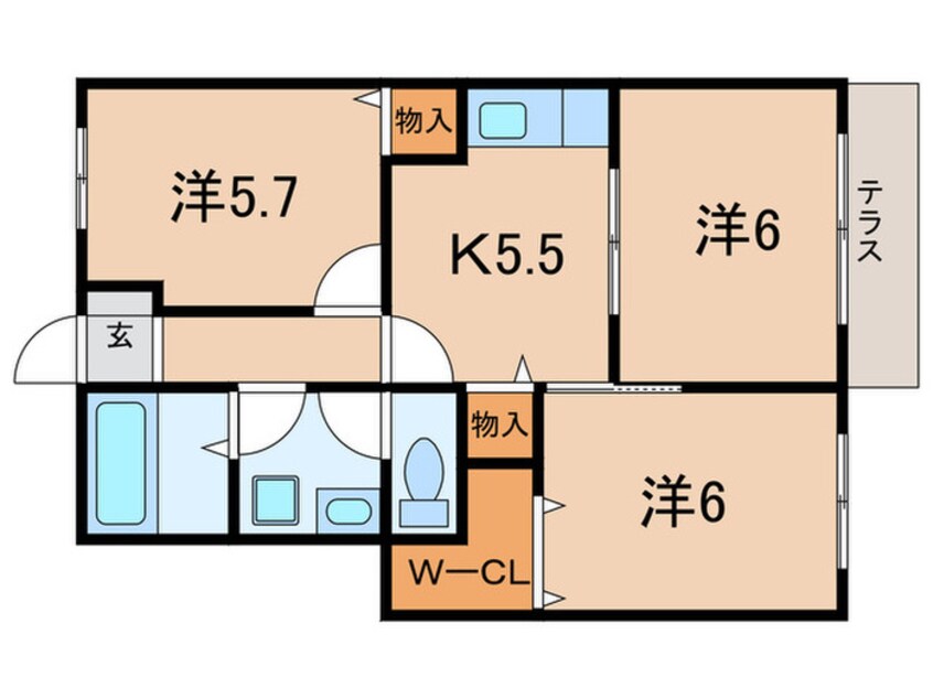 間取図 グリーンハイツ稲美野Ⅰ