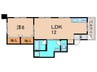 第一中村マンション 1LDKの間取り