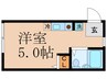 フロ－ラル上花山 1Rの間取り