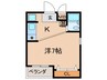 スティルネス塚口 1Kの間取り