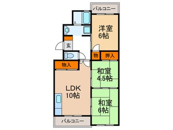 間取図 リバ－サイド春日手