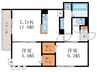 シャンブルドシャーム 2LDKの間取り