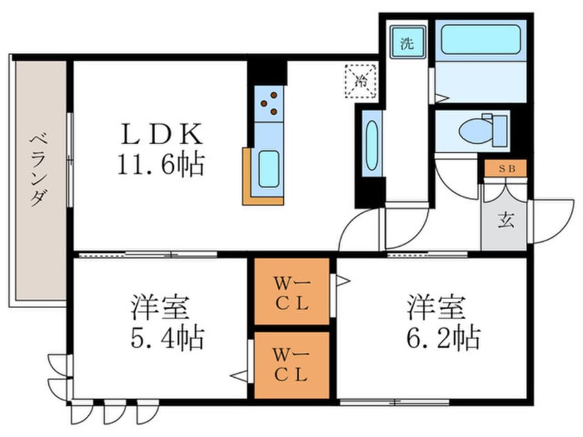 間取図 シャンブルドシャーム