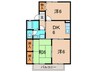 プレイル大鹿 3DKの間取り