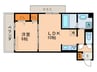 Cozy　Cote西野 1LDKの間取り