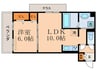 Cozy　Cote西野 1LDKの間取り