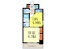 プルミエ－ル江坂 1DKの間取り